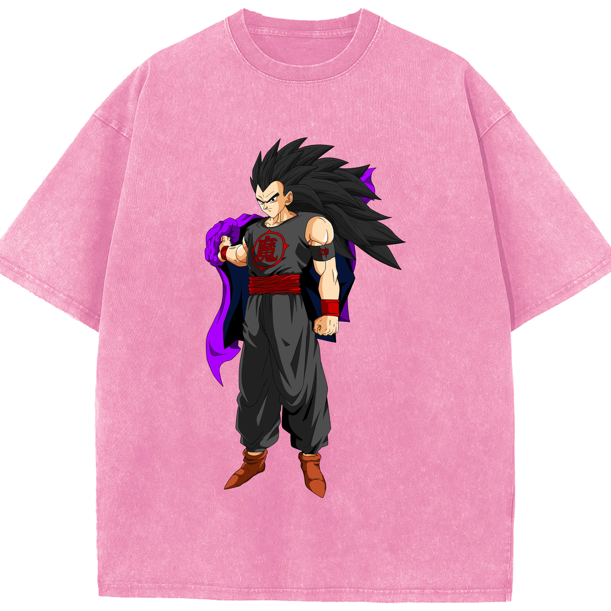 （画像用） ドラゴンボール ベジータ四世（Bejīta Yonsei）DRAGON BALL Vegeta IV 綿100% ヴィンテージ風 半袖Tシャツ（フロントプリント）